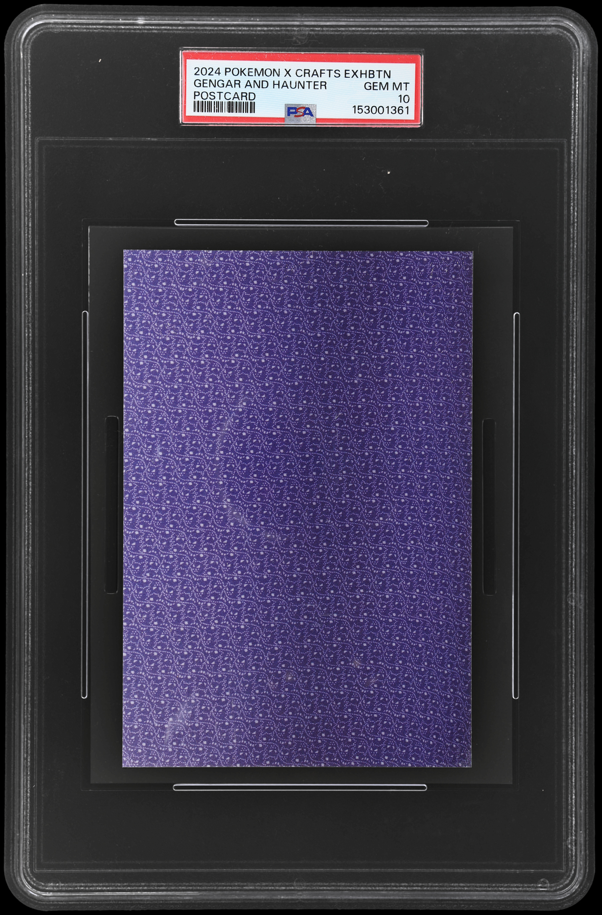 2024 Pokemon X Crafts Exhibition Postcard Gengar/Haunter PSA 10 Gem Mint