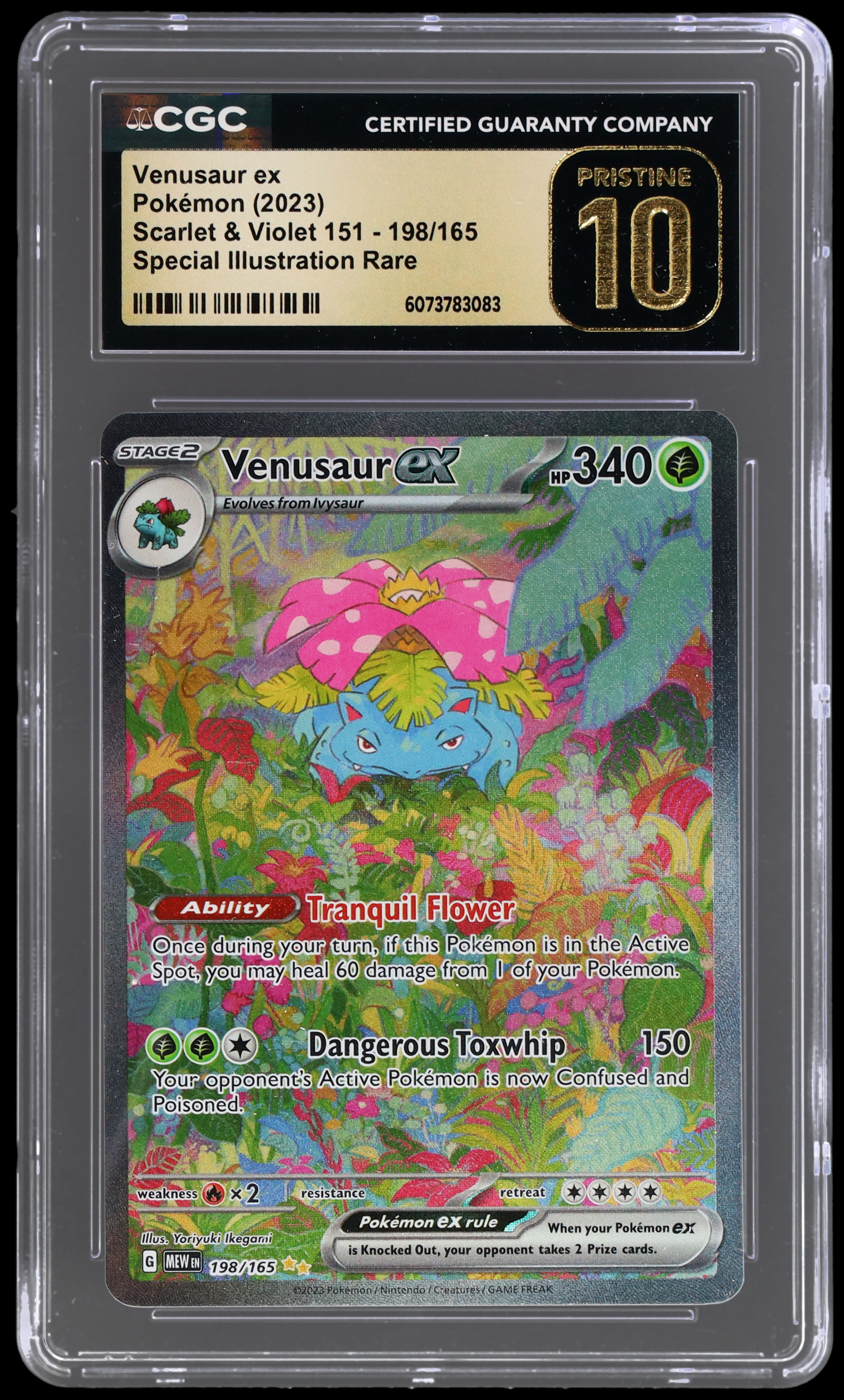 2023 Pokemon Mew Venusaur EX #198 CGC 10 Pristine Special Illustration Rare