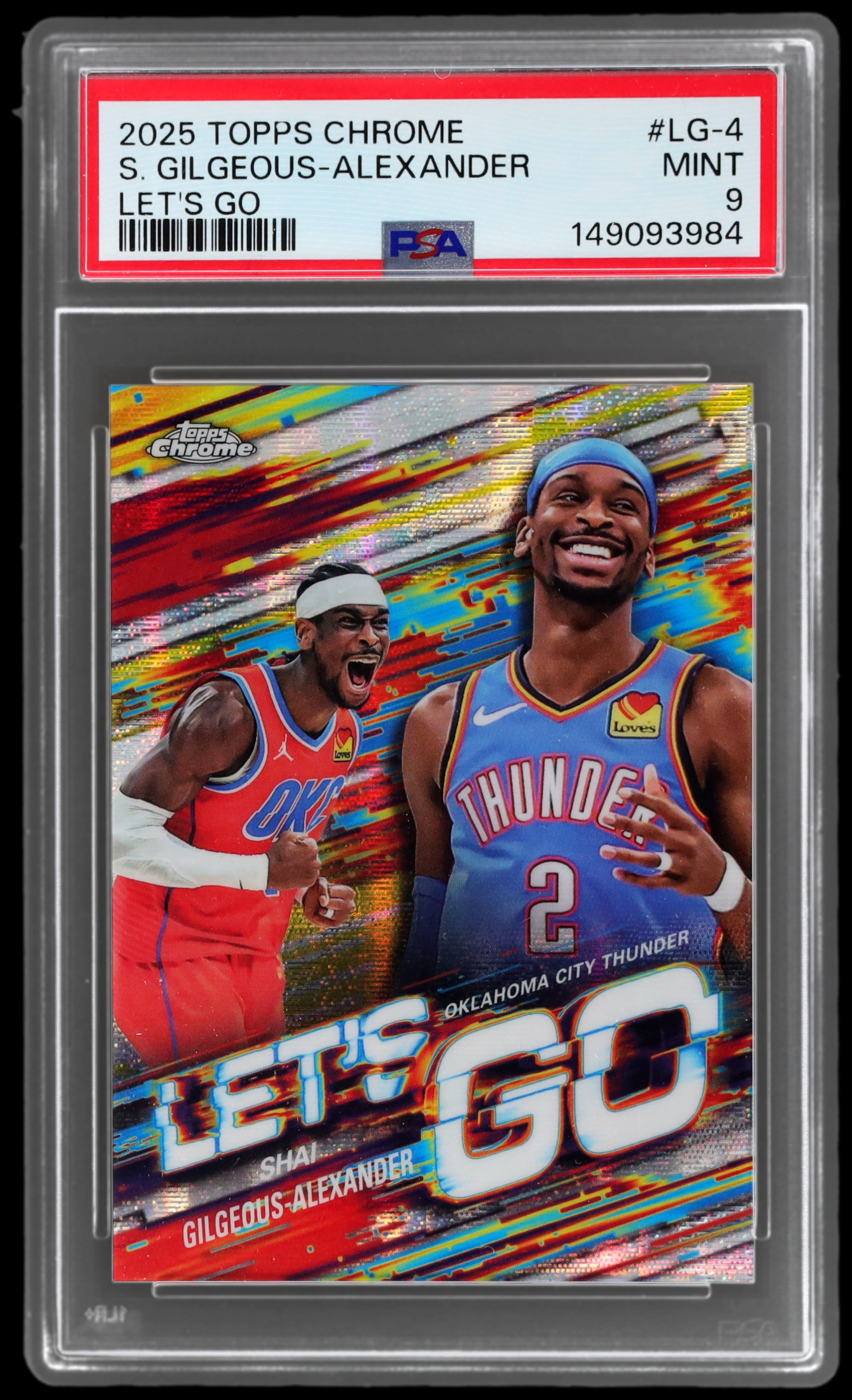 2025-26 Topps Chrome Shai Gilgeous-alexander #LG4 PSA 9 Let's Go Basketball Mint