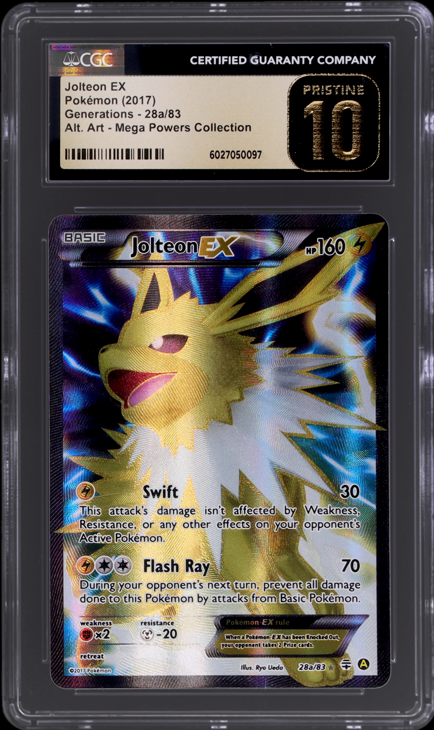 2017 Pokemon Generations Mega Powers Collection Jolteon EX #28A CGC 10 Pristine