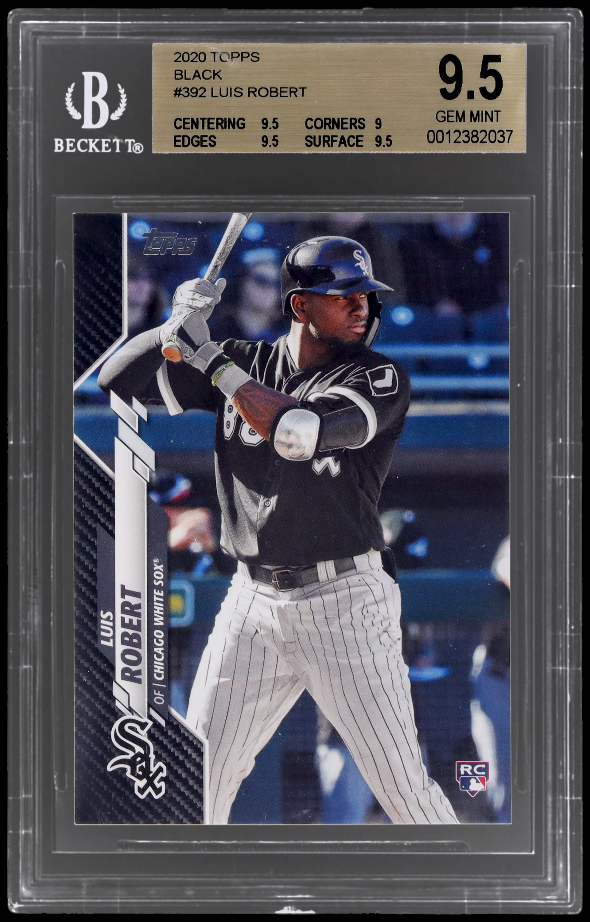 2020 Topps Luis Robert #392 BGS 9.5 RC Black /69 Baseball Gem Mint