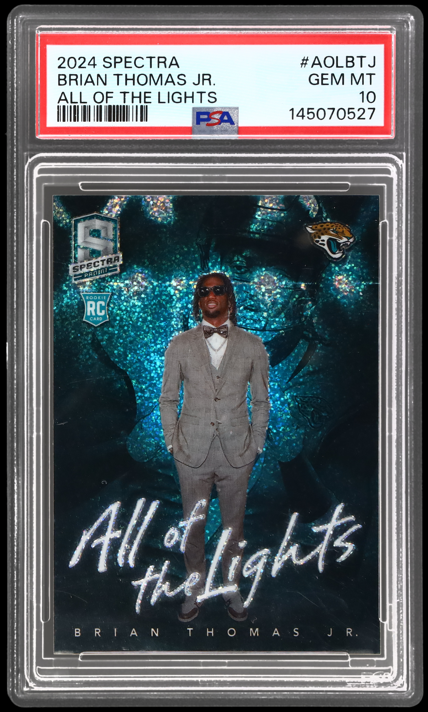 2024 Panini Spectra Brian Thomas Jr. #AOLBTJ PSA 10 RC All Of The Lights Hit