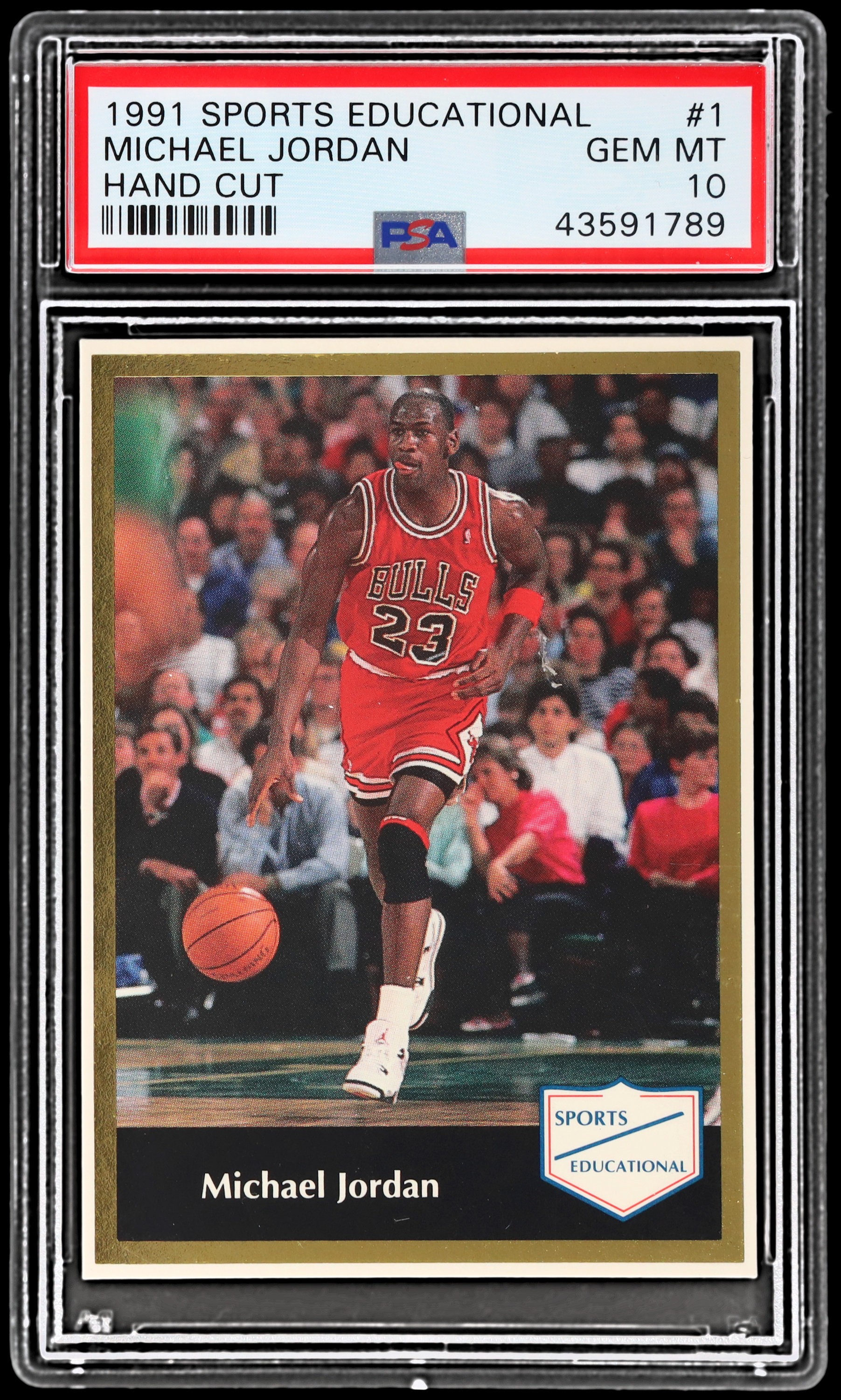 1991-92 Sports Educational Michael Jordan #1 PSA 10 Hand Cut Basketball Gem Mint
