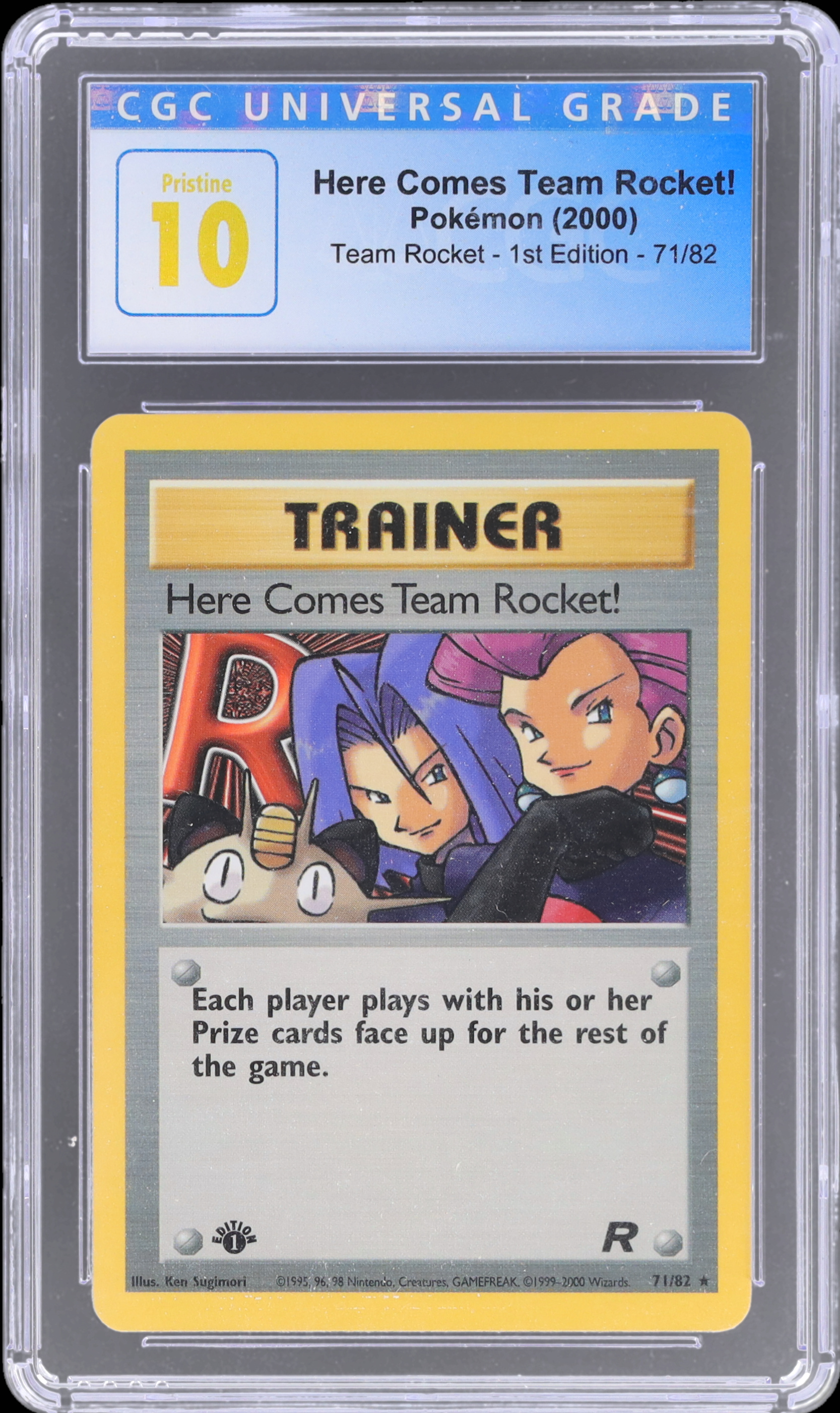 2000 Pokemon Team Rocket Team Rocket #71 CGC 10 Pristine 1st Edition Comes Here