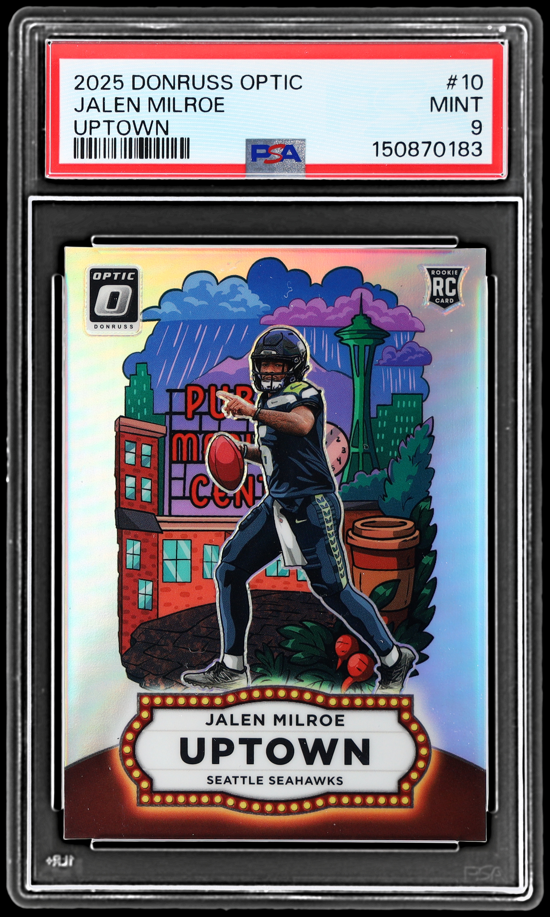 2025 Donruss Optic Jalen Milroe #10 PSA 9 RC Uptown Football Mint Panini