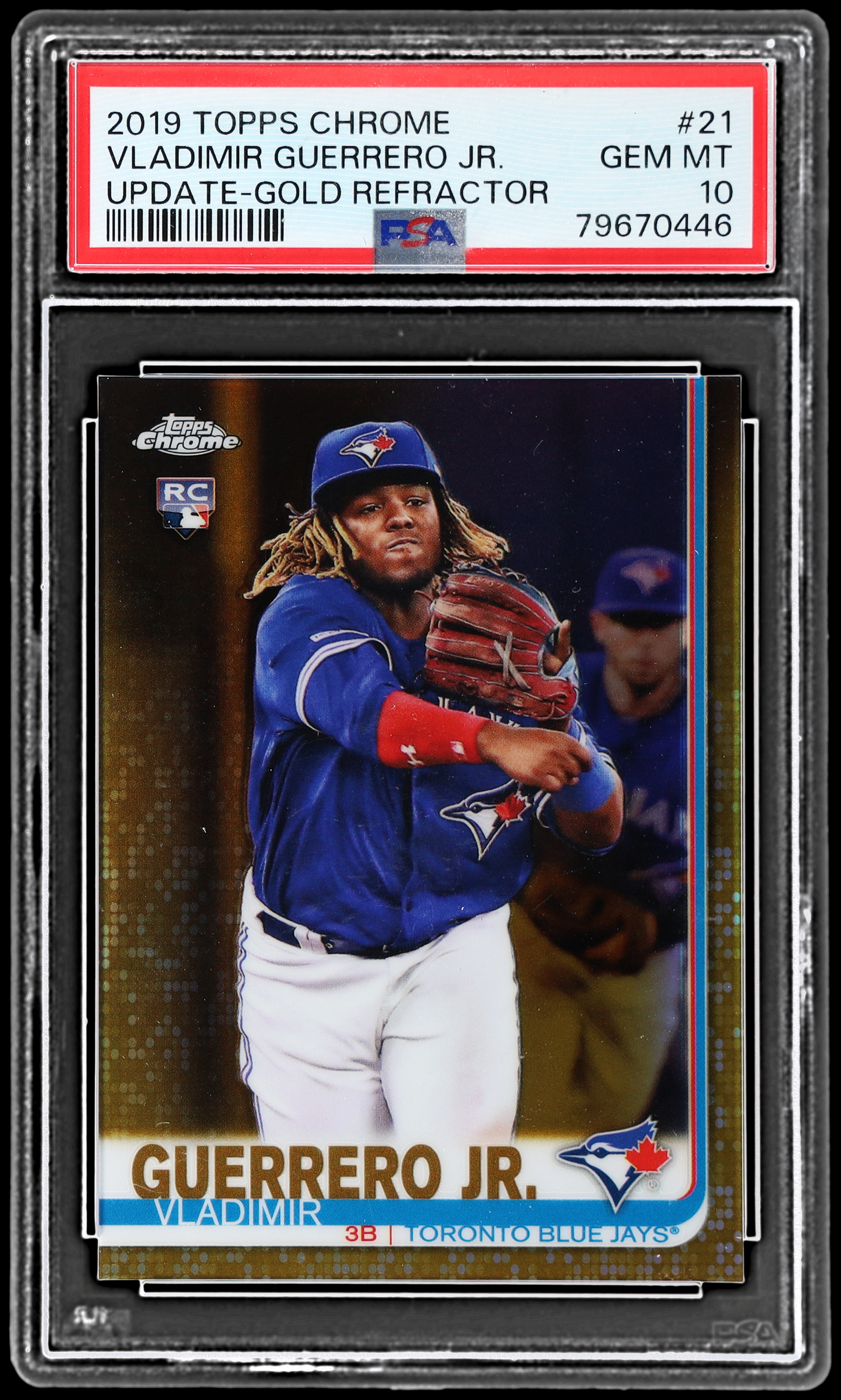 2019 Topps Chrome Update Vladimir Guerrero Jr. #21 PSA 10 RC Gold Refractor