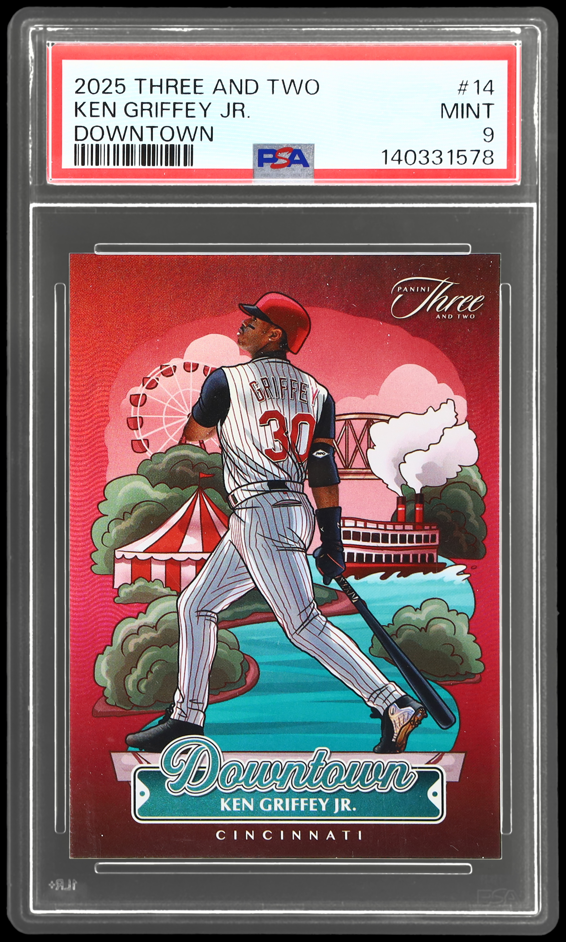 2025 Panini Three And Two Ken Griffey Jr. #14 PSA 9 Downtown Baseball Mint
